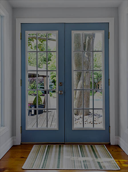 Impact-rated front entry door on a Florida home