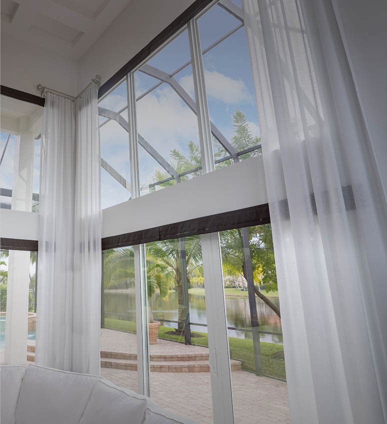 Impact-rated replacement windows in a Florida home