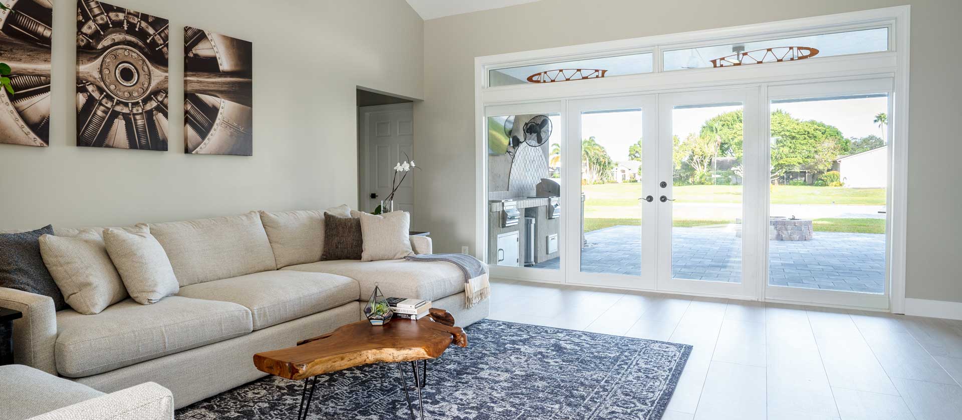 Florida home fitted with new hurricane-rated impact windows and doors
